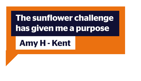 The sunflower challenge has given me a purpose